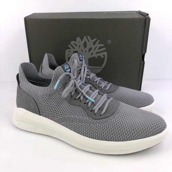 Timberland Broadstreet Ultra Medium Grey Knit Oxford Shoes - Picture 1 of 8